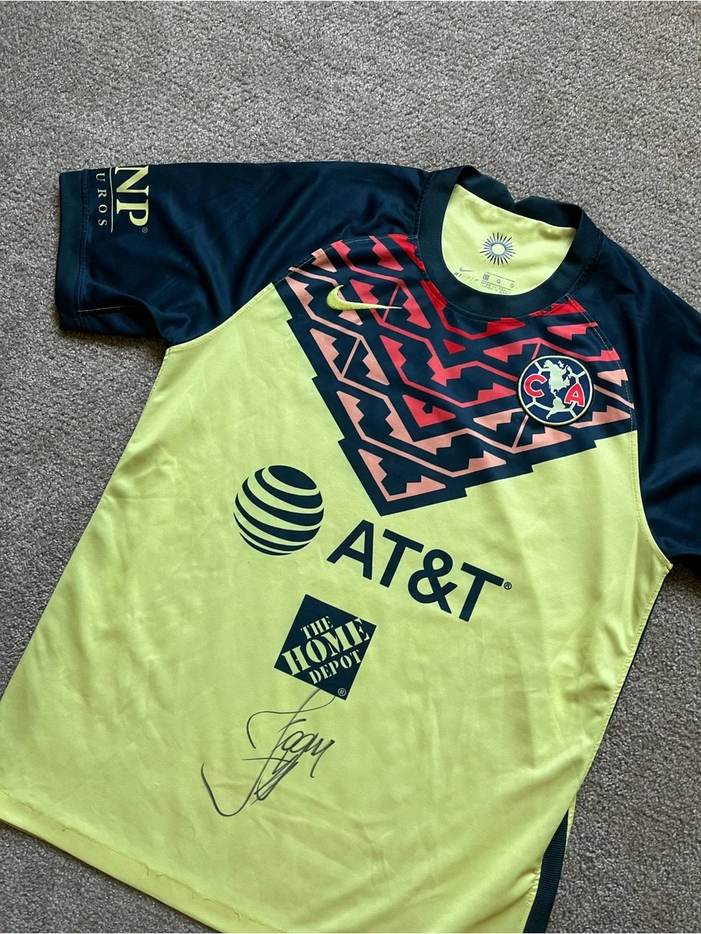 ‘20 - 21 Club America Autographed Nike Authentic Soccer Jersey